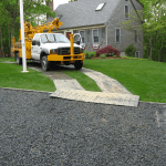 Desmond Cape Cod CME45 Well Drilling Rig with lawn protecting mats